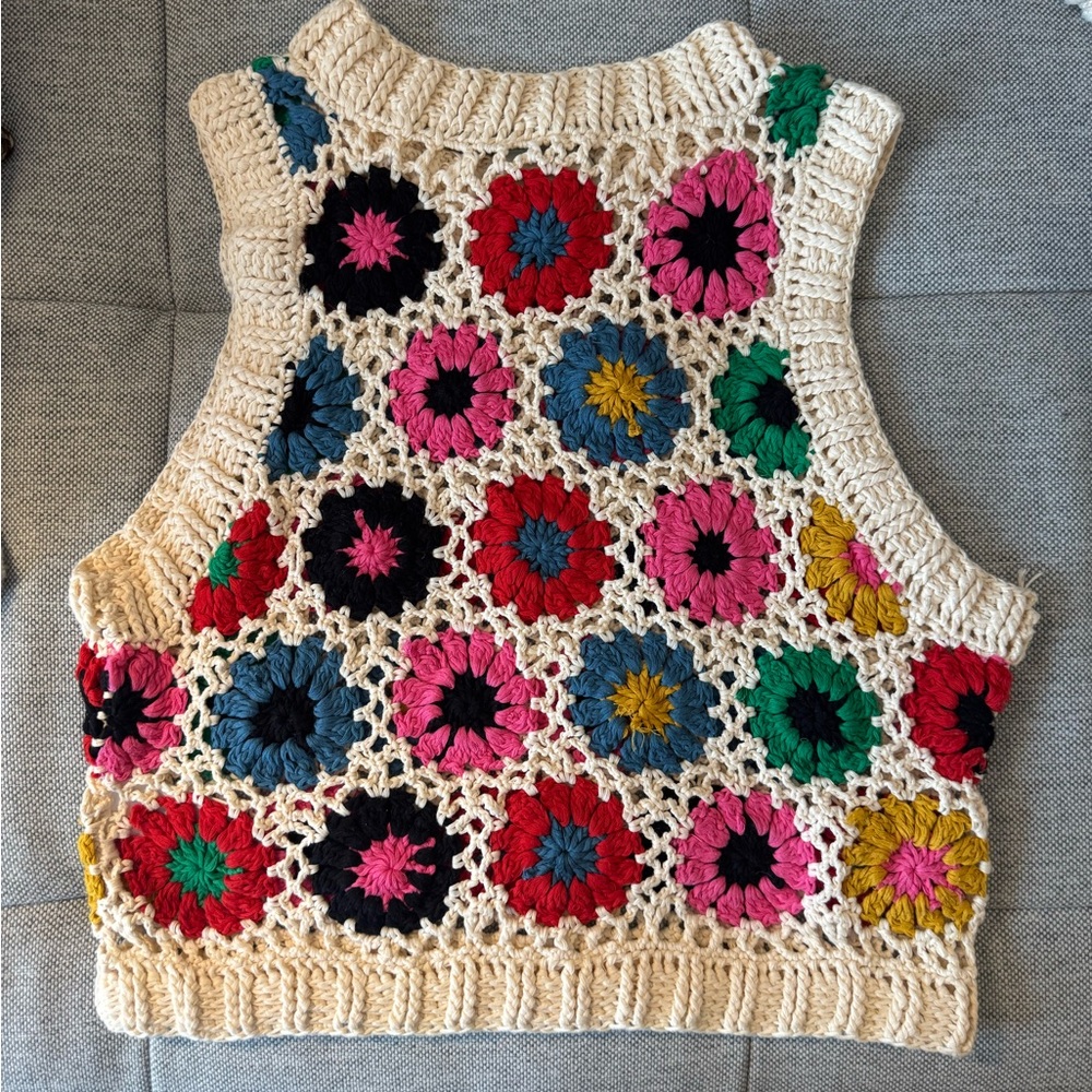 FARM Rio Multicolor Crochet Tank Top NWOT - Picture 4 of 9